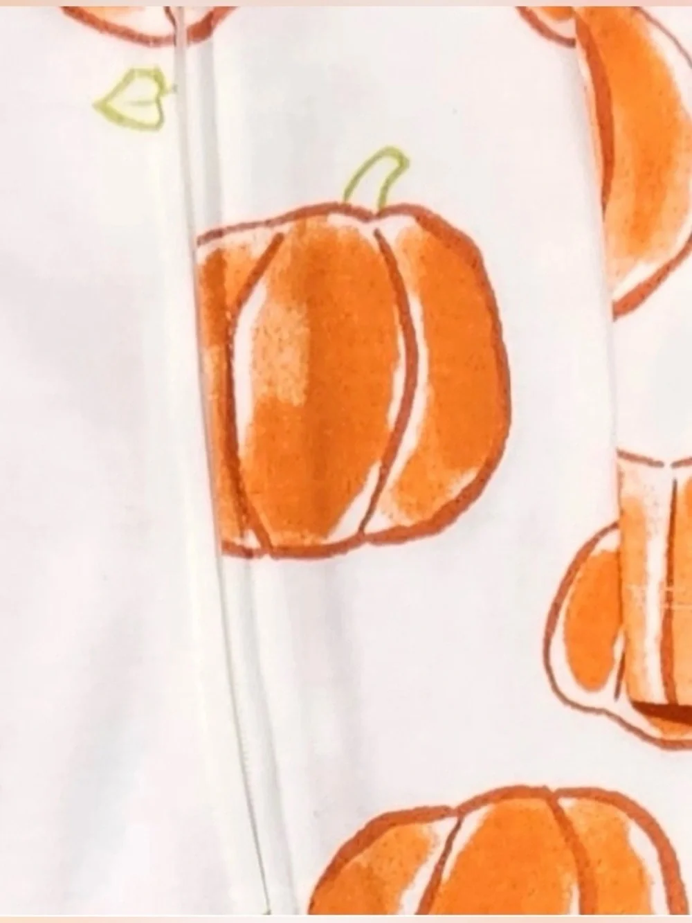 CARTER’S FOOTED PUMPKIN SLEEP AND PLAY - WHITE SIZE 6 MONTH (NEW WITH TAGS) A9